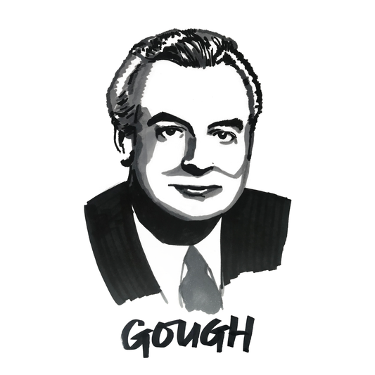Gough Whitlam Original Drawing. ©High Tees