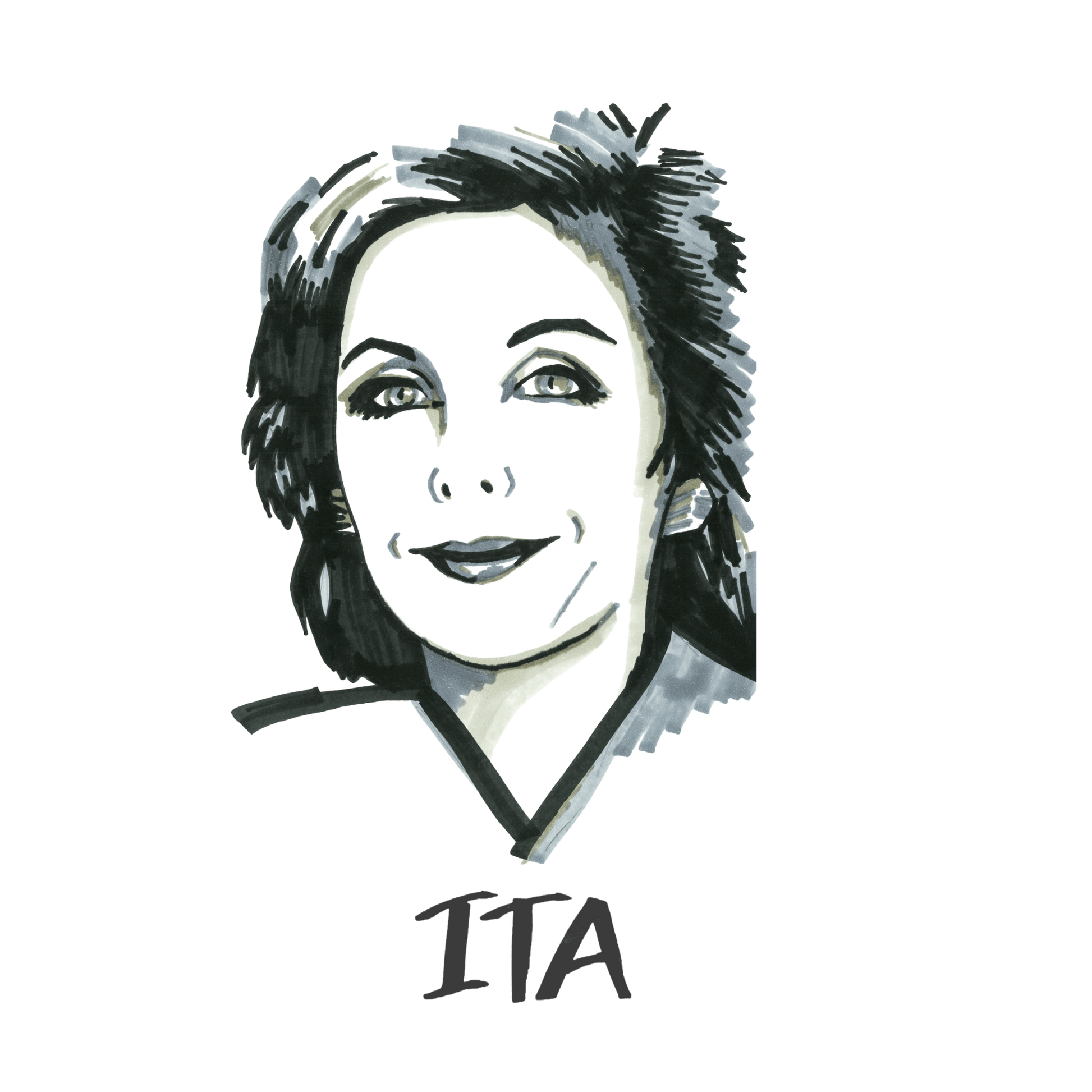 Ita Buttrose Original drawing. ©High Tees