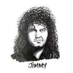 Jimmy Barnes original drawing. ©High Tees