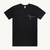 Kangaroo Black T shirt by High Tees.
