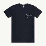 Kangaroo Navy T shirt by High Tees.