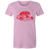 King Brown Snake Red Print Women' s T shirt
