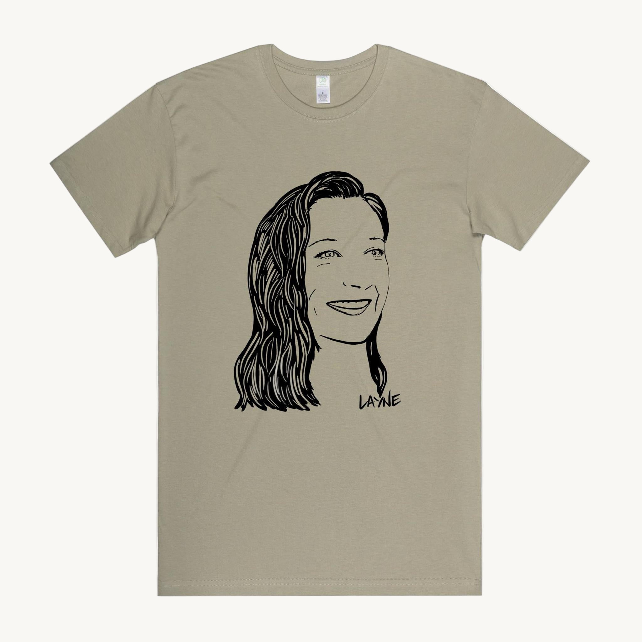 Layne T shirt eucalyptus by High Tees. 