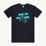 Make Art not War Regular T shirt Navy by High Tees