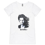 Michael V Neck T shirt High Tees. 