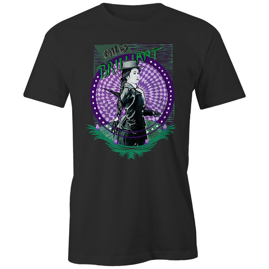 Miles Franklin Black T shirt. High Tees Australia. ©High Tees