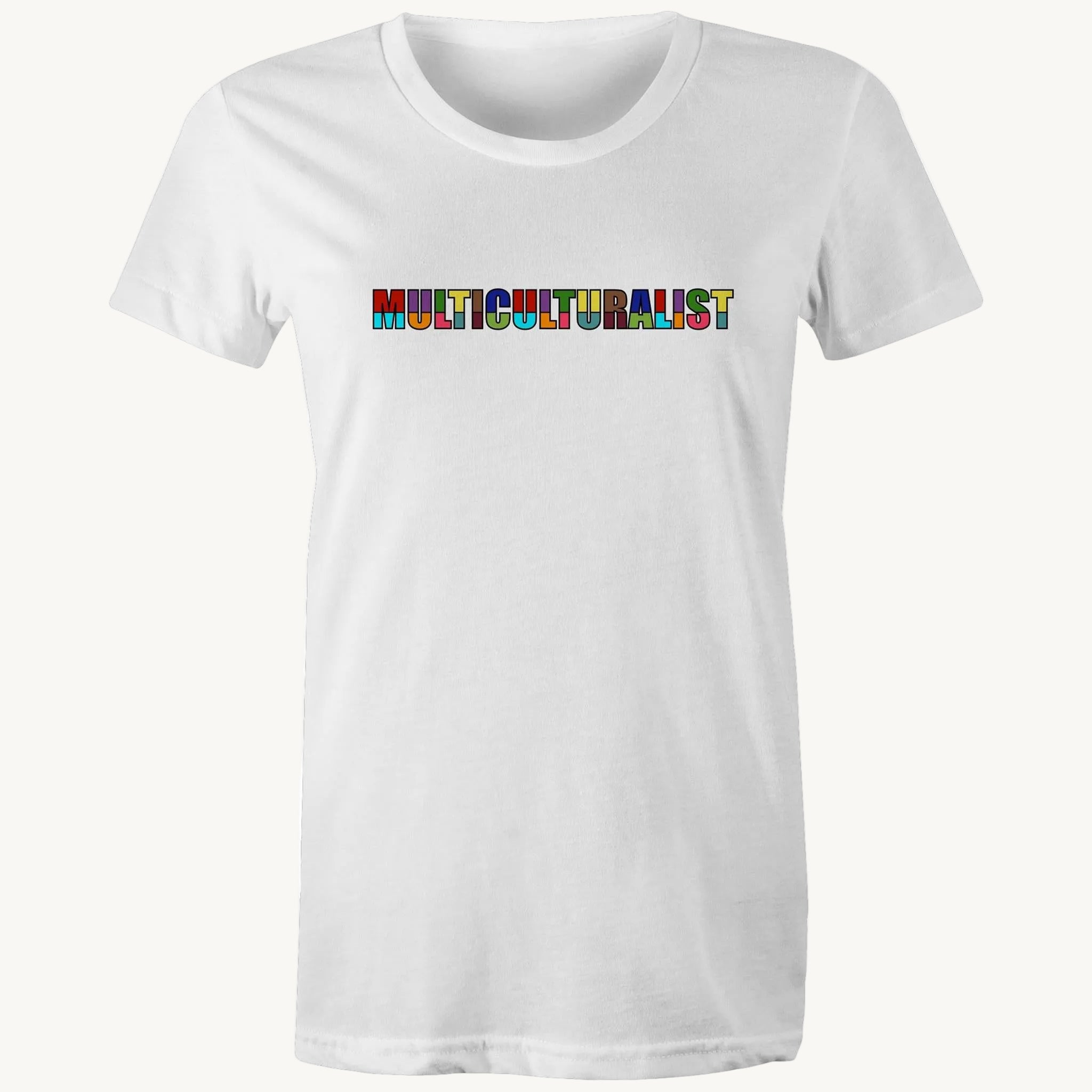 Multiculturalist Womens T shirt White by High Tees
