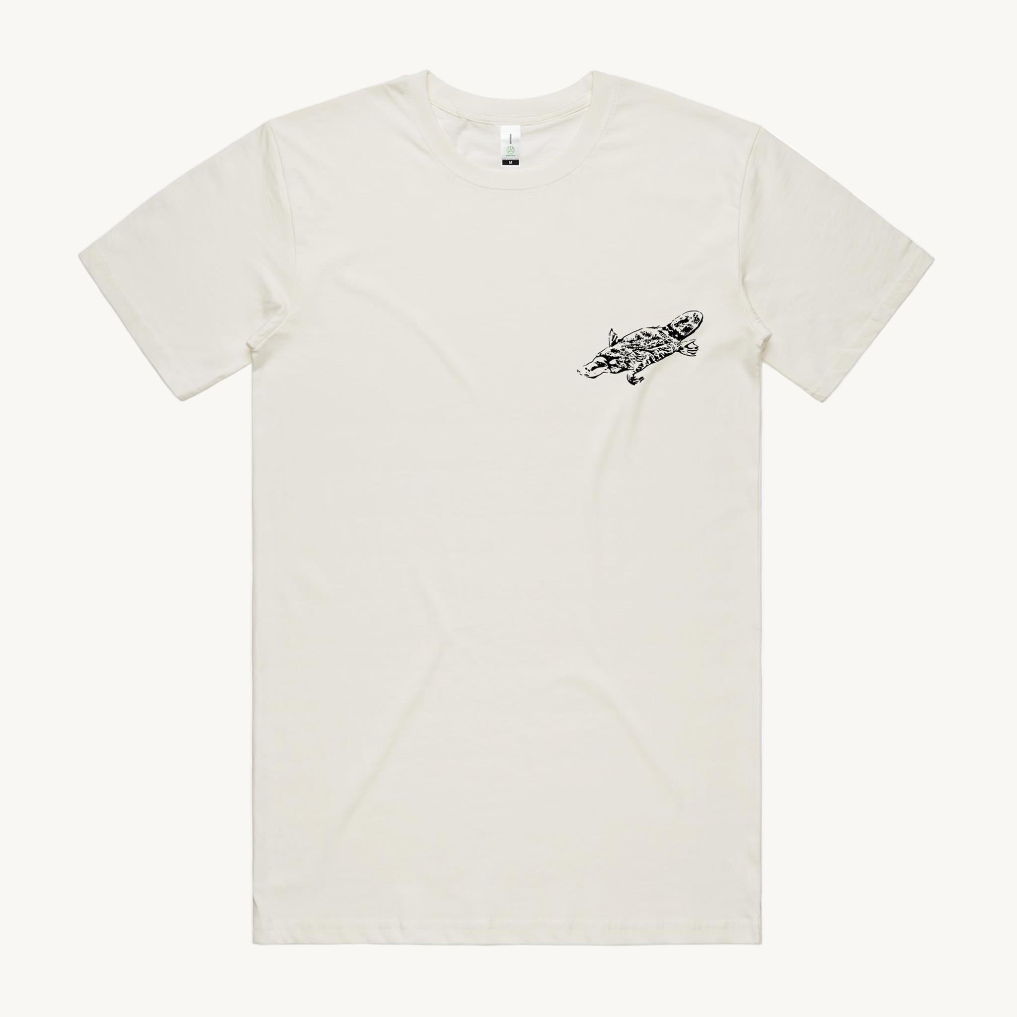 Platypus Pocket Print Natural T shirt by High Tees. 