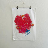 Coral not Coal Tea Towel
