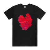 Red Finger Coral Black T shirt by High Tees