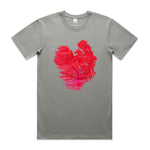 Red Finger Coral Graphite T shirt by High Tees