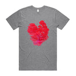 Red Finger Coral Gray T shirt