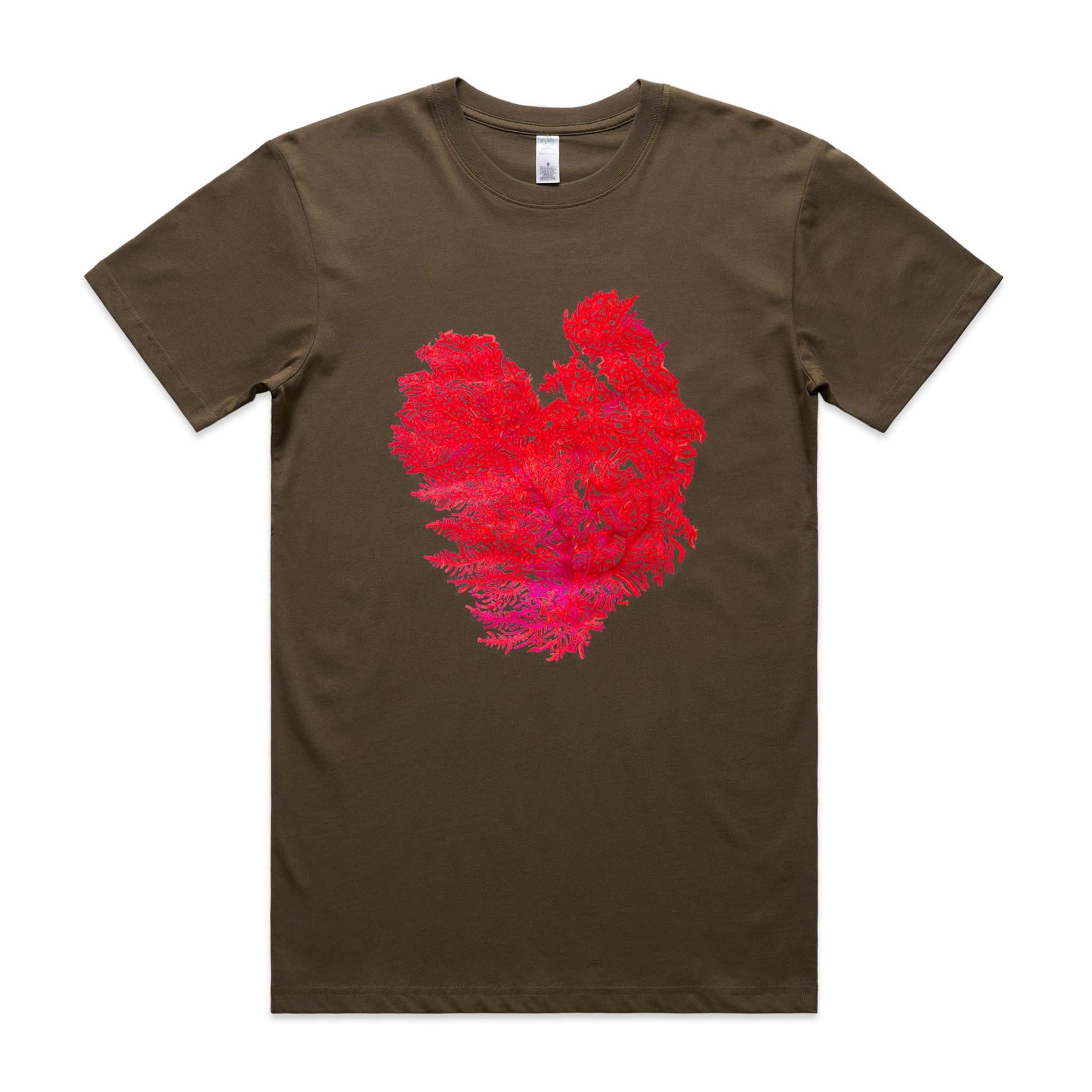Red Finger Coral Walnut T shirt by High Tees.