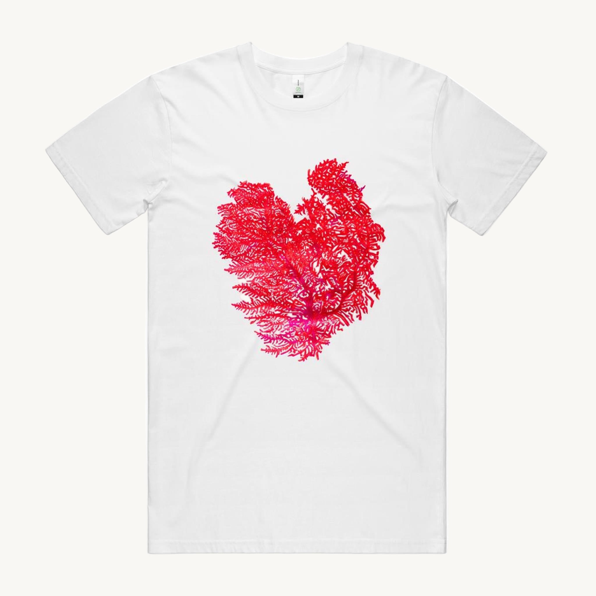 Red Finger Coral White T shirt