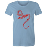 Ringed Brown Snake Red - Women's Maple Tee