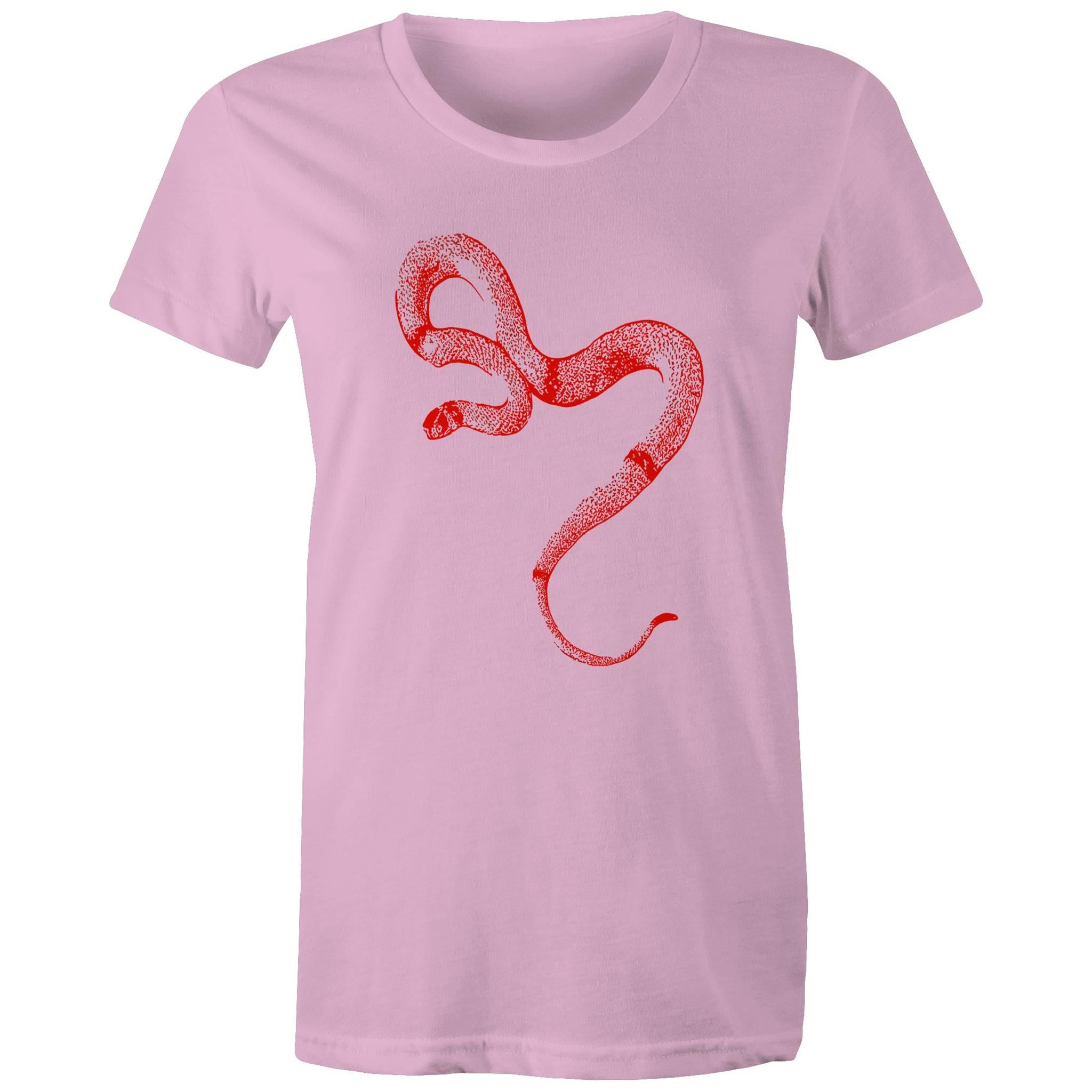 Ringed Brown Snake Red - Women's Maple Tee