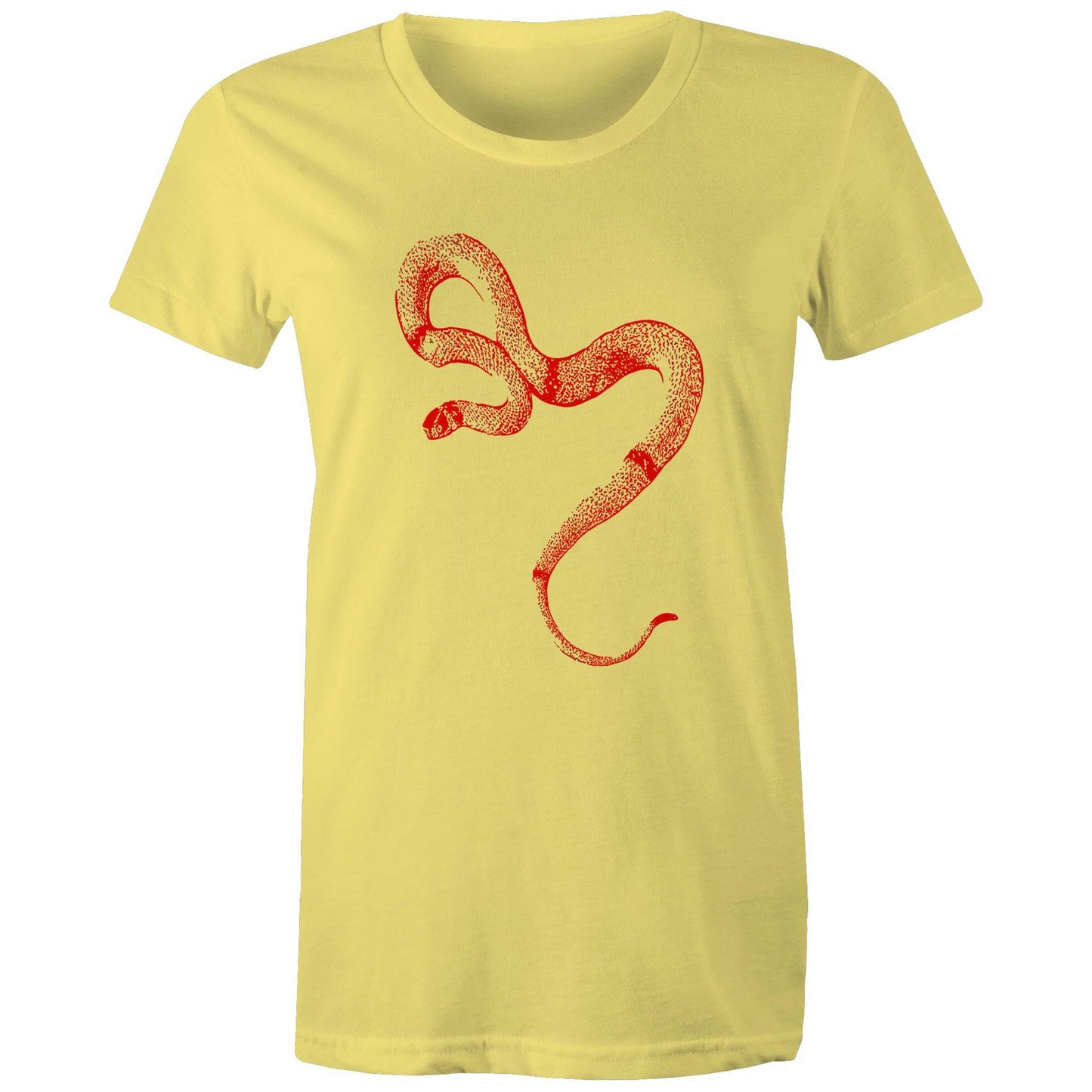 Ringed Brown Snake Red - Women's Maple Tee