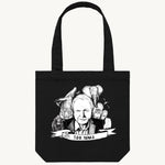 Sir David Attenborough Tote Bag Black by High Tees