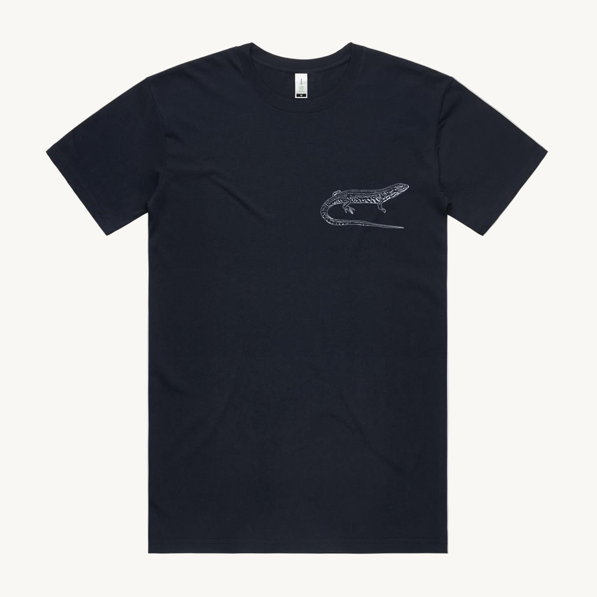 Skink T shirt Navy by High Tees.