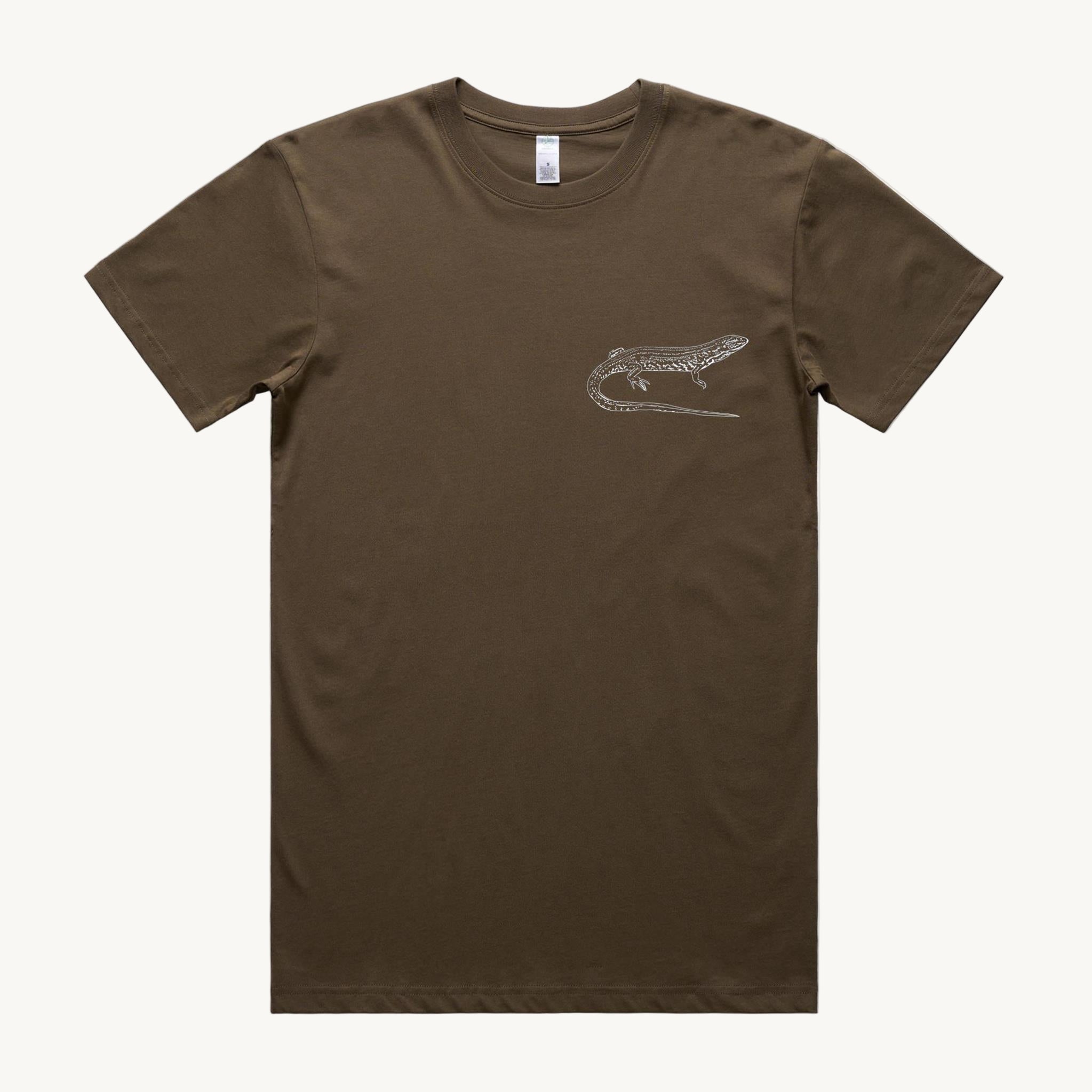 Skink T shirt Walnut by High Tees.