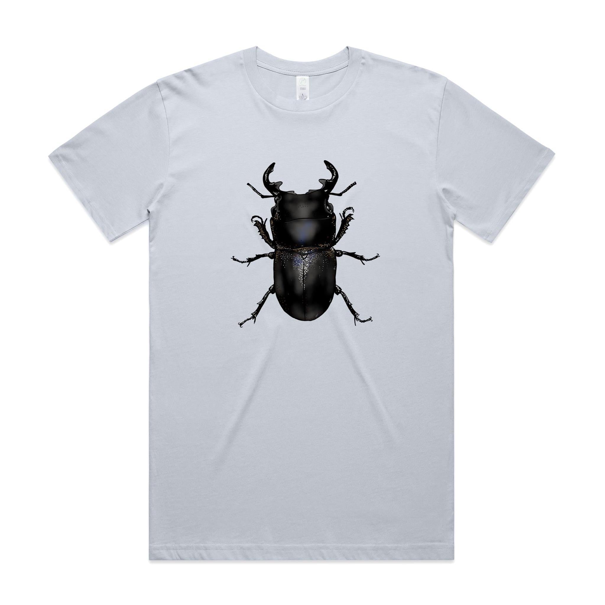 Stag Beetle T shirt printed on 100% organic cotton t shirt. 
