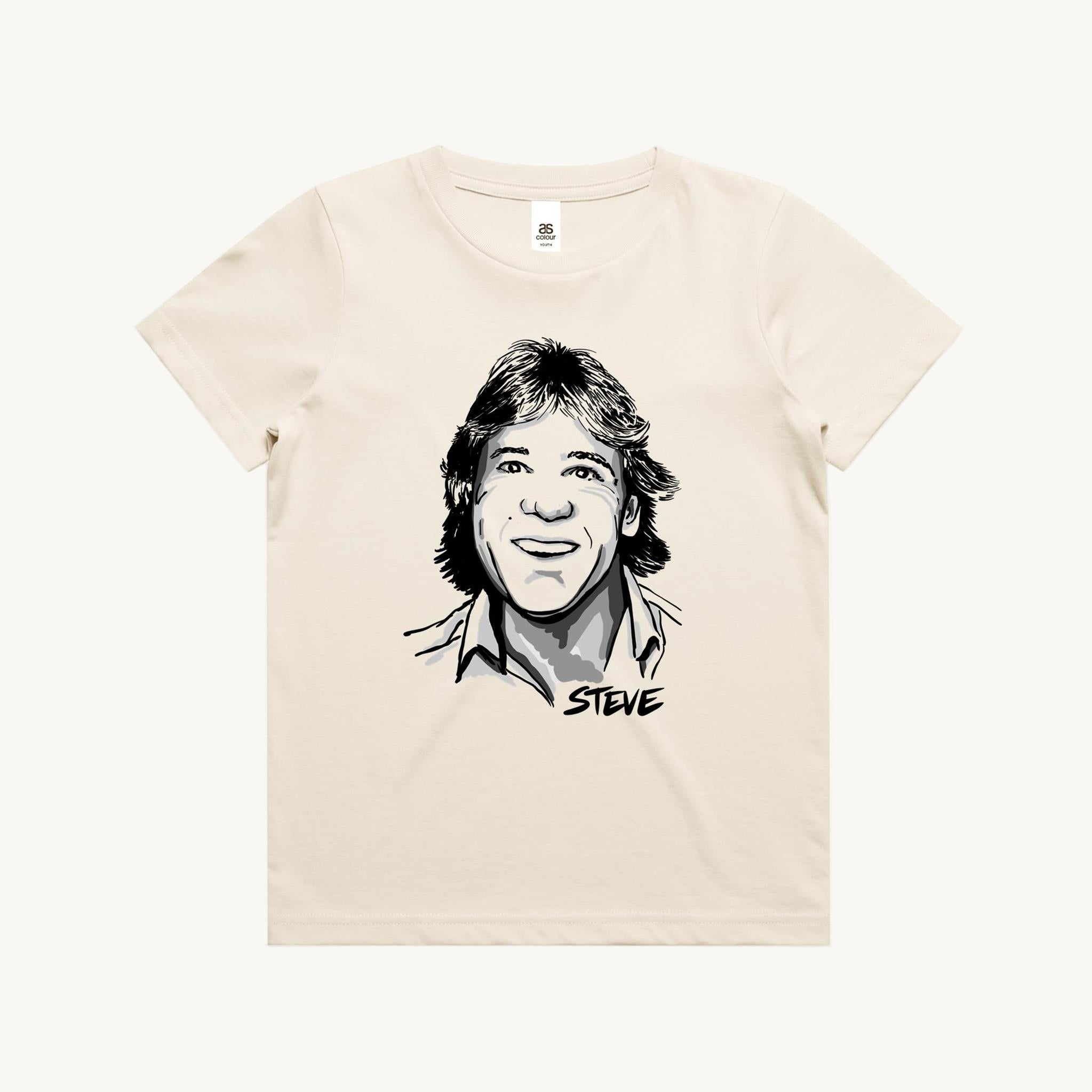 Steve Kids T shirt ecru by High Tees.