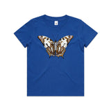 Tailed Emperor Butterfly Kids T shirt Blue by High Tees