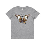 Tailed Emperor Butterfly Kids T shirt Grey by High Tees
