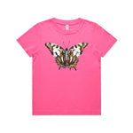 Tailed Emperor Butterfly Kids T shirt Pink by High Tees