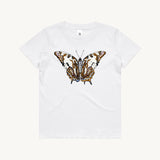 Tailed Emperor Butterfly Kids T shirt White by High Tees