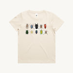 The Beetles Kids Tshirt Natural by High Tees. 10 Australian beetles drawn by High Tees. 