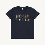 The Beetles Kids Tshirt Navy by High Tees. 10 Australian beetles drawn by High Tees. 