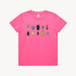 The Beetles Kids Tshirt Pink by High Tees. 10 Australian beetles drawn by High Tees. 