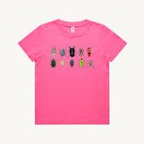 The Beetles Kids Tshirt Pink by High Tees. 10 Australian beetles drawn by High Tees. 