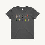 The Beetles Kids Tshirt Charcoal by High Tees. 10 Australian beetles drawn by High Tees. 
