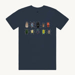 The Beetles Unisex T shirt Navy by High Tees