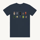 The Beetles Unisex T shirt Navy by High Tees