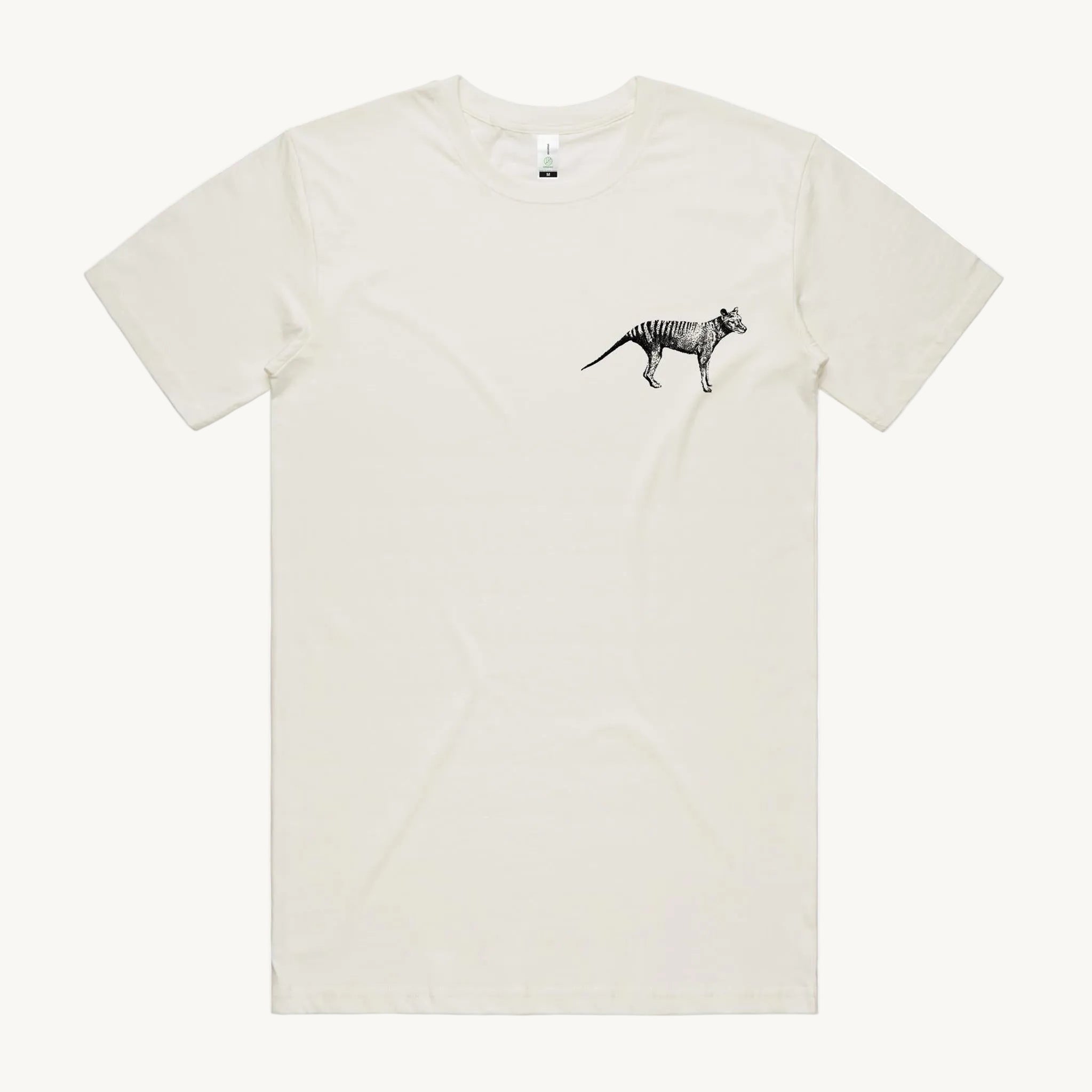 Thylacine Natural Pocket Print T shirt by High Tees