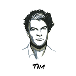 Tim Finn original drawing. ©High Tees