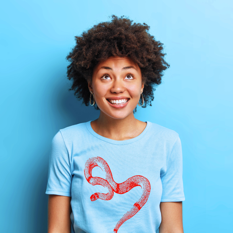 Ringed Brown Snake Red - Women's Maple Tee
