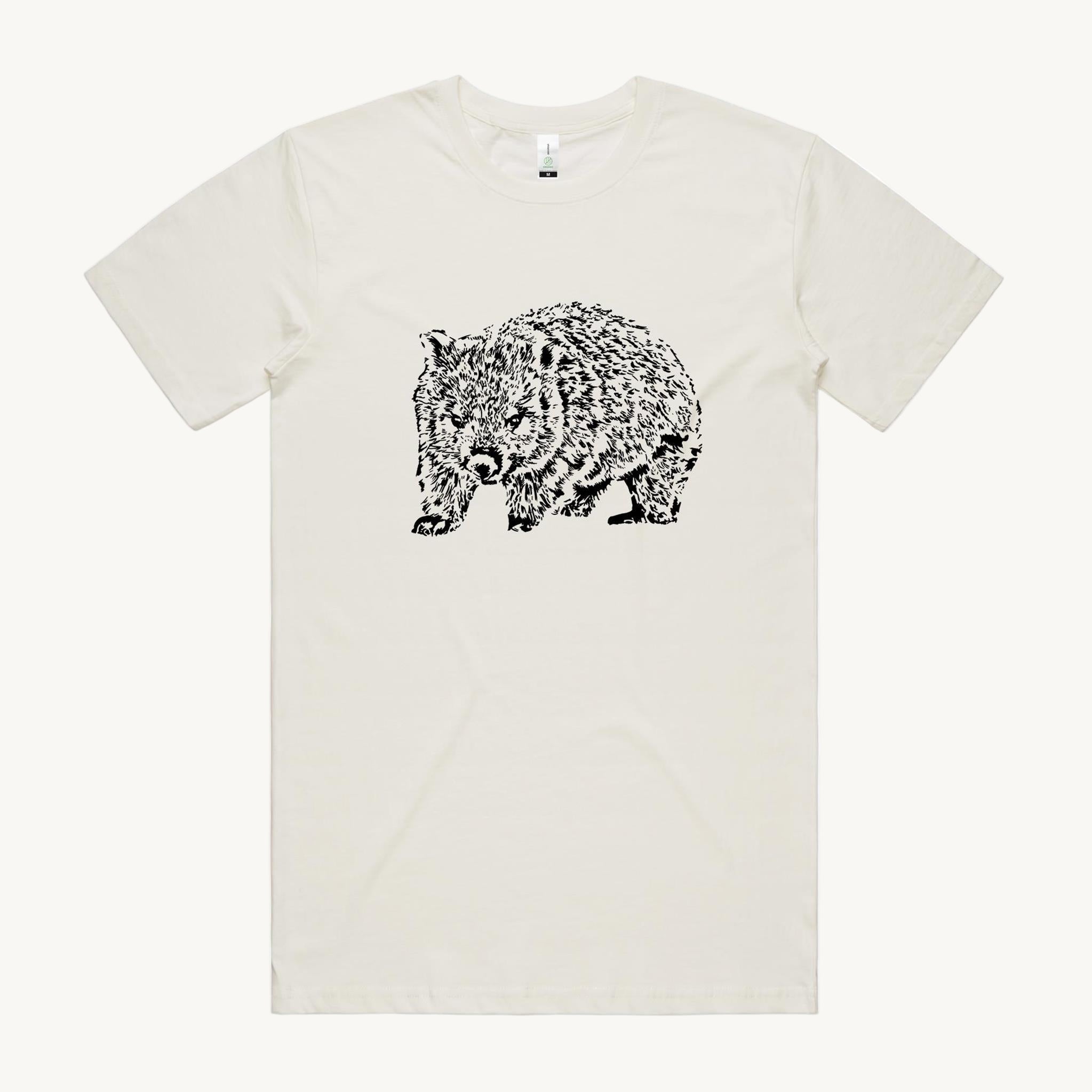 Wombat Natural Regular T shirt by High Tees. 