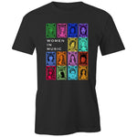 Women in Music T-shirt by High Tees. Ethically made in Melbourne from 100% GOTS organic cotton. 10% donated to Support Act. ©High Tees