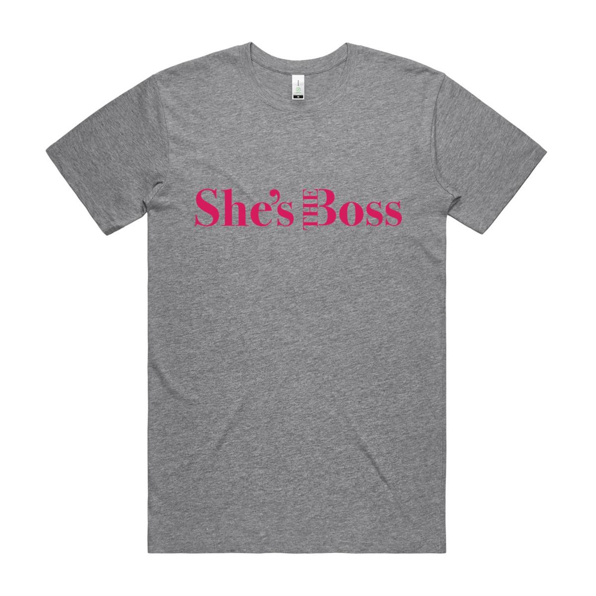She's the Boss Looser Unisex T shirt