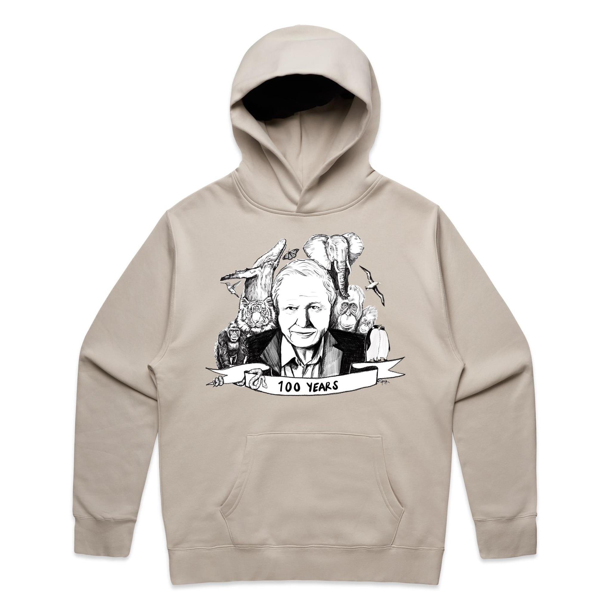 Sir David Attenborough Adult Hoodie