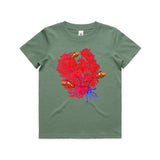 Red Coral Garden Kids T shirt