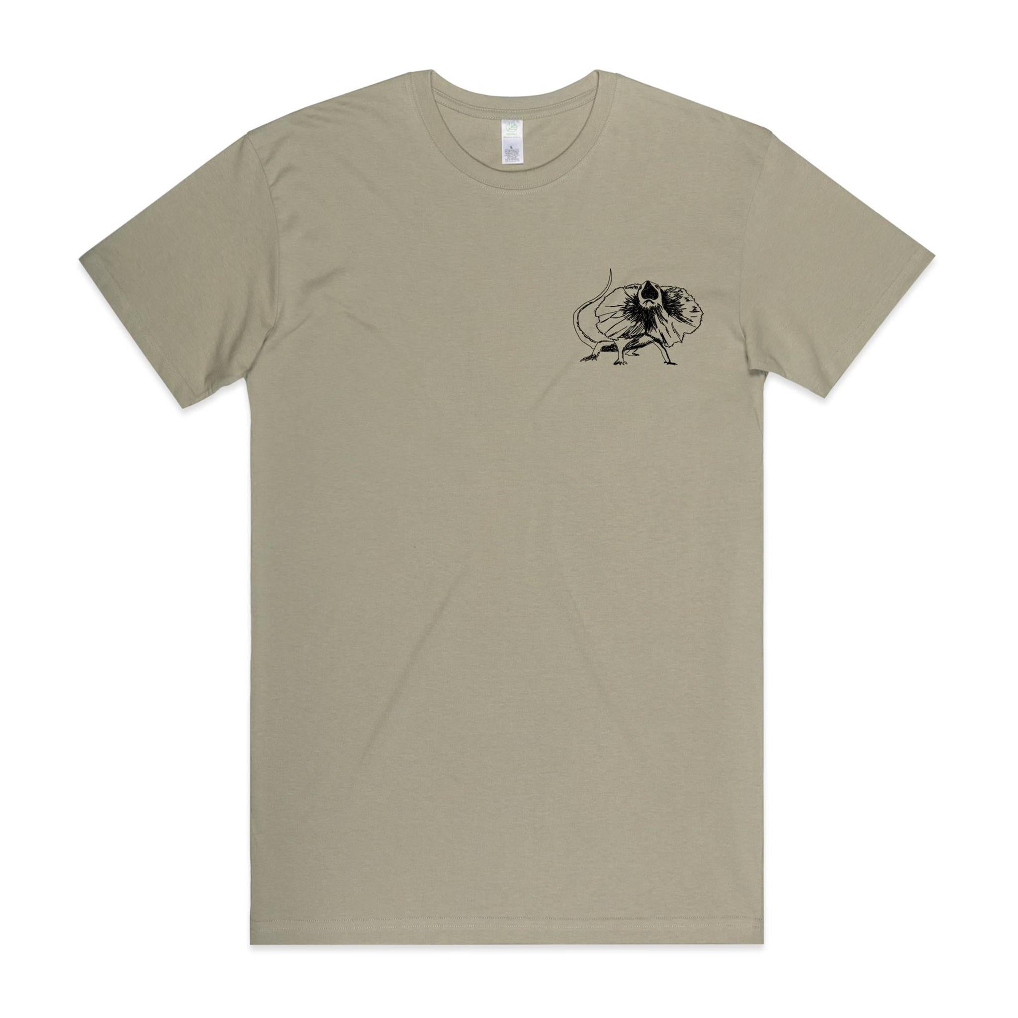 Frill Necked Lizard Pocket Print T shirt