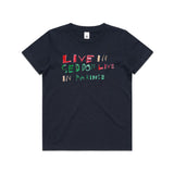 Live in Seddon, live in Paradise kids T shirt