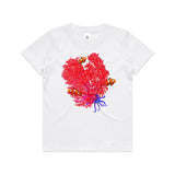 Red Coral Garden Kids T shirt