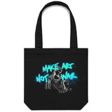 Make Art Not War Tote Bag