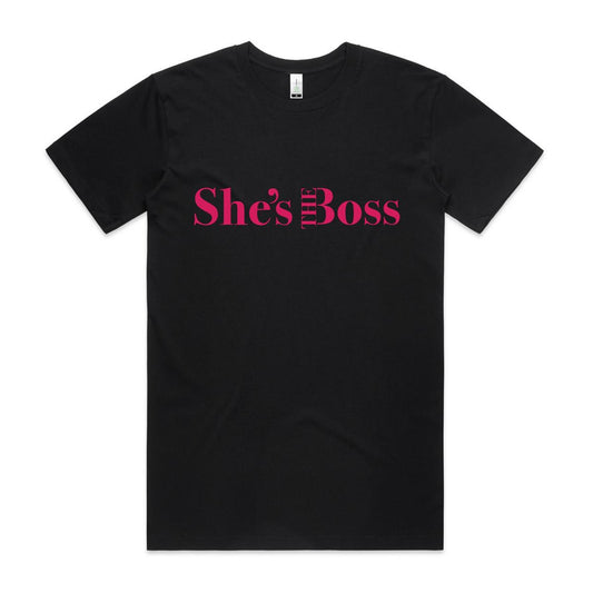 She's the Boss Looser Unisex T shirt